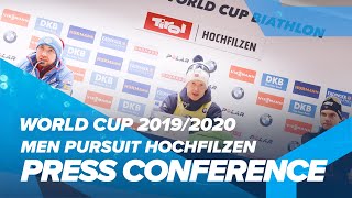 Hochfilzen Men Pursuit Press Conference [upl. by Inaleon592]