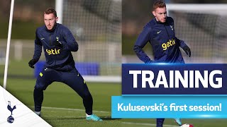 Dejan Kulusevskis FIRST Spurs training session [upl. by Hali]