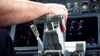 COCKPIT  Boeing 737 Pilot Throttle Inputs during Landing [upl. by Anat]