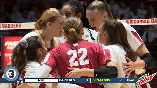 Wisconsin volleyball sweeps Ohio State in straight sets [upl. by Eentruoc]