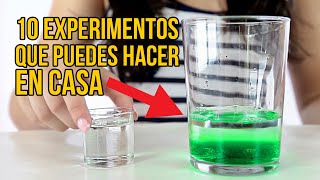 10 EXPERIMENTOS PARA HACER EN CASA  Experimentos fáciles y sencillos RECOPILACIÓN [upl. by Borreri]