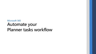 Automate your Planner tasks workflow [upl. by Elleinnod549]