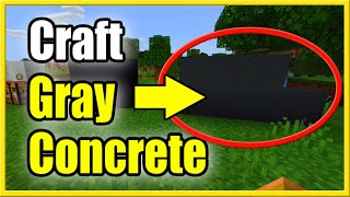 How to make Grey Concrete in Minecraft Fast Recipe Tutorial [upl. by Eednak]