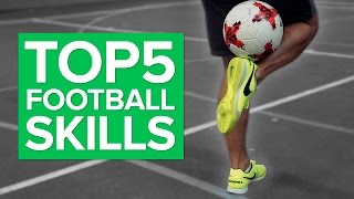 TOP 5 Football Skill Moves Done by Pros [upl. by Aikrehs]