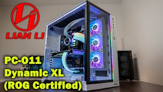 PC Build Timelapse  Lian Li PCO11 Dynamic XL ROG Certified White [upl. by Eyahsal]