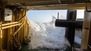 Sea tug Elbe in rough sea from Maassluis to Hamburg [upl. by Almeta]