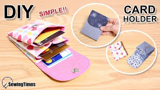 DIY SIMPLE CARD HOLDER  Card Wallet Easy Tutorial sewingtimes [upl. by Boot787]