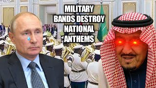 Military Bands Destroy National Anthems Part 1 China USA Russia UK National Anthems [upl. by Liponis]