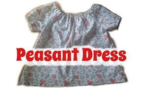 How to sew a Peasant dress for girls DIY [upl. by Chandra]