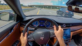 2017 Maserati Quattroporte SQ4  POV Test Drive by Tedward Binaural Audio [upl. by Akinam]