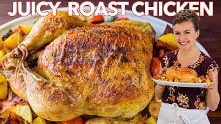 Juicy ROAST CHICKEN RECIPE  How To Cook a Whole Chicken [upl. by Hilliary352]