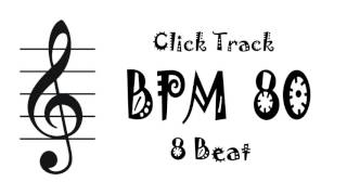 【BPM 80】Drum 8Beat  Rhythm Track Metronome [upl. by Frangos674]