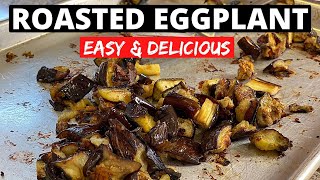 Roasted Eggplant Aubergine In Oven  Easy Vegan Recipe [upl. by Sandi477]