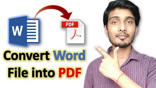 How to Convert Word File into PDF  Hindi [upl. by Anehs]