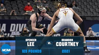 Spencer Lee vs Brandon Courtney 2021 NCAA Title 125 lbs [upl. by Shirah]