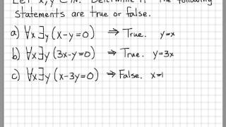 Proof and Problem Solving  Quantifiers Example 03 [upl. by Francene]