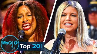 Top 20 American National Anthem Performance Fails [upl. by Brena]