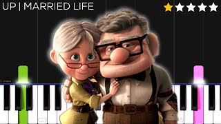 Disney Pixar’s “Up”  Married Life  EASY Piano Tutorial [upl. by Conner]