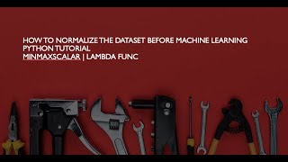 How to Normalize the Dataset Before Machine Learning MinMaxScalar  Lambda Func  Python Tutorial [upl. by Avivah543]