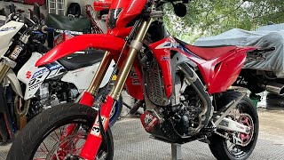 2021 CRF450RL Supermoto conversion overview [upl. by Drarehs436]