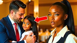 Waitress Brings Her Daughter to Work and She Runs to Hug the Millionaire at Table Calling Him quotDadquot [upl. by Xyno]