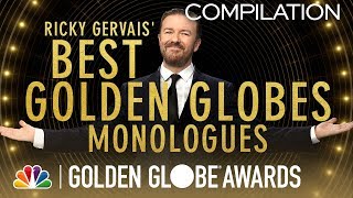 Golden Globes Ricky Gervais Best Monologues [upl. by Purpura]