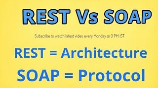 REST Vs SOAP  Difference between REST Vs SOAP Web Services [upl. by Lekzehcey]