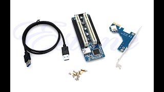 My PCIE Express X1 To Dual PCI Riser Adapter Card Extend With USB 3 Review [upl. by Dorey]