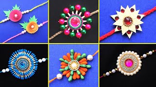 DIY 6 Amazing Rakhi making Ideas with Wasted MaterialsHow to make Rakhi at homeRakhi Tutorial 2021 [upl. by Sale]