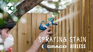 Everything Youll Need To Know About Spraying Stain Onto A Fence  Graco Airless Sprayer [upl. by Jarvis402]