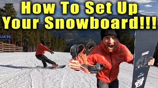 Setting up your Snowboard stance and bindings  Beginner Guide [upl. by Kiki]