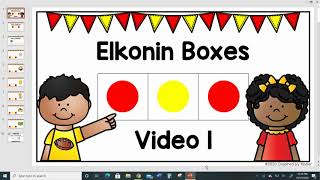 Elkonin Boxes Video 1 Phoneme Segmentation Activity [upl. by Cheney]