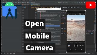 Open Camera In Android Studio  Capture Image  Java [upl. by Anilatsyrc]