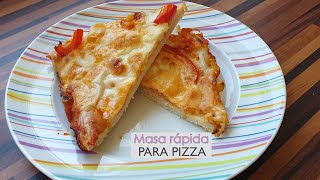 Masa para pizza  rápida y sin levadura [upl. by Setarcos]