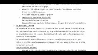 Problèmes économiques et sociaux S3 partie 2 quot les théories de la croissance quot [upl. by Lathrop410]