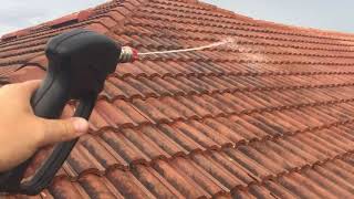 Tile roof soft wash cleaning  roof cleaning service [upl. by Breh]