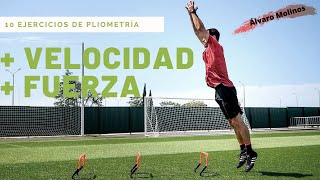 10 EJERCICIOS PLIOMETRÍA  Mejorar VELOCIDAD y FUERZA en FÚTBOL [upl. by Casilda]