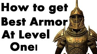 Skyrim The Best Armor at Level 1 [upl. by Rednal]