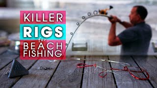 Beach Fishing Rigs  6  KILLER RIGS for Target Species [upl. by Eelarol989]