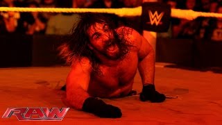 Kane drags Seth Rollins to hell Raw Sept 21 2015 [upl. by Dadelos]