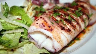 Pan seared squid traditional spanish style [upl. by Borlow]