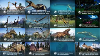 All Species Field Guides  Jurassic World Evolution 2 [upl. by Saucy]