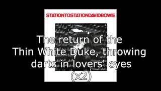 Station to Station  David Bowie  Lyrics [upl. by Naegem]