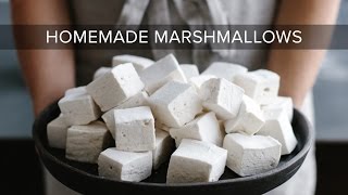 HOW TO MAKE MARSHMALLOWS  homemade marshmallows without corn syrup [upl. by Airolg563]