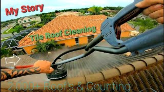 TILE ROOF PRESSURE WASHING SURFACE CLEANING TILE ROOFS [upl. by Erusaert]