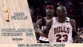 1992 NBA Finals Portland  Chicago Game1 Full game 720p [upl. by Madlin]