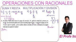 OPERACIONES CON NUMEROS RACIONALES EJERCICIOS RESUELTOS [upl. by Ancelin15]