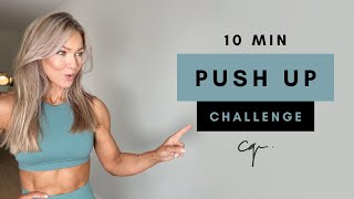 10 Min PUSH UP CHALLENGE at Home Workout  How many can you do [upl. by Micro]