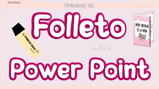 COMO HACER UN FOLLETO CREATIVO EN POWER POINT DIPTICO [upl. by Asiul154]