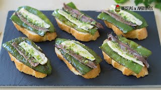 MONTADITO MATRIMONIO de ANCHOAS y BOQUERONES  PINTXOS VASCOS [upl. by Adna]